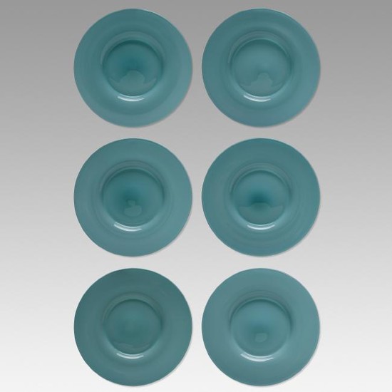 Paolo Venini, Opalino plates, set of six