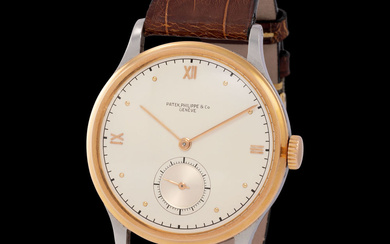 Patek Philippe – Outstanding and Very Rare, Calatrava, Wristwatch in Steel and...