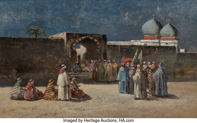 Paul Duvergne (19th Century), Outside the gate of the grand mosque