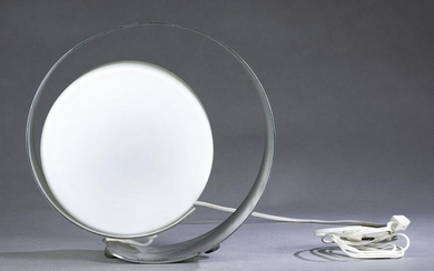 Pierre Cardin, spiraled aluminum table lamp.