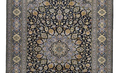 Purple-navy Classic Medallion Floral 10X13 Oriental Handmade Living Room Carpet