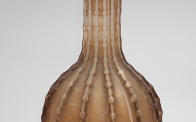 R. LALIQUE Vase en verre modèle coloquinte, H 18 cm signé