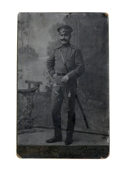 RUSSIAN IMPERIAL ARMY OFFICER WITH SWORD PHOTO