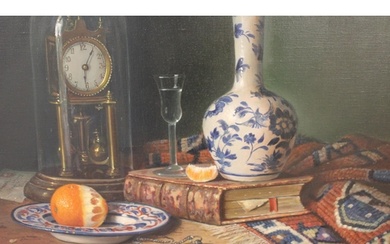Raymond Campbell, oil on canvas, still life with various ite...