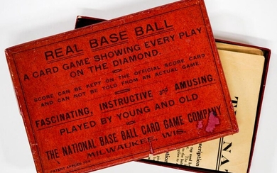 Real Base Ball Game Antique Baseball Card Game