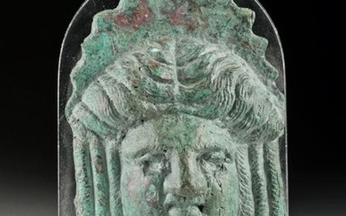 Roman Bronze Applique - Female Mask