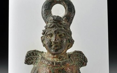 Roman Bronze Steelyard Weight - Bust of Mercury