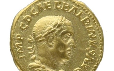 Roman Emperor Balbinus Gold Aureus Coin