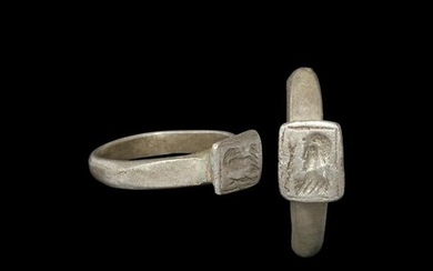 Roman Silver Ring with Portrait