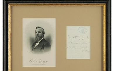 Rutherford B. Hayes Autograph Endorsement Signed as