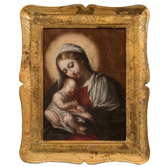 SCUOLA EMILIANA FINE XVII SECOLO, La Madonna col Bambin Gesù