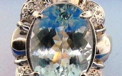 SO FAR BEYOND AMAZING! Aquamarine & Single Cut Diamond
