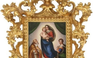 S.S. Virgo Sixtina Porcelain Plaque after Raphael
