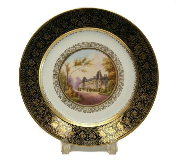 Sevres Plate 'Service Des Petites Vues de France' 1848