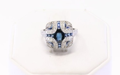 Shapphire & Diamond Ring Platinum.