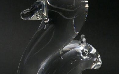 Signed Steuben Clear Crystal Squirrel