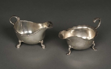 Silver Sauce Boats, both 20th century
