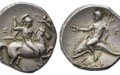 Southern Apulia, Tarentum, c. 280-272 BC. AR Nomos (22mm, 6.59g)....