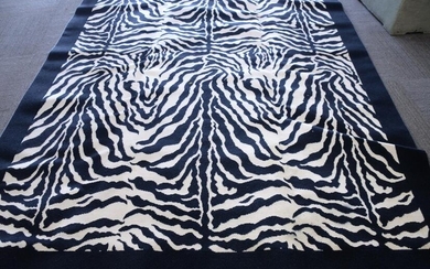 Stark Zebra Rug, 119" x 89".