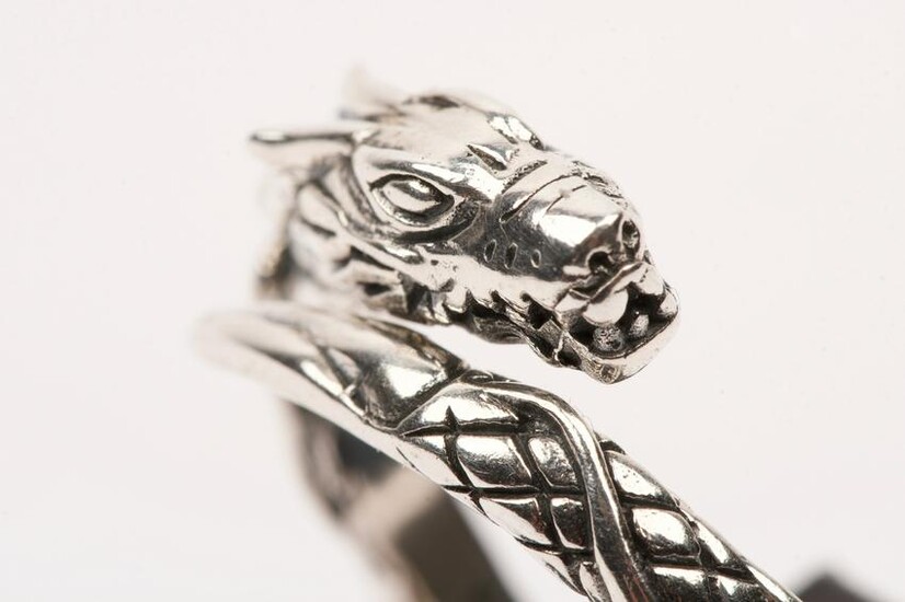 Sterling Silver Dragon Motif Ring