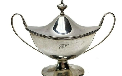 Sterling Silver Swedish Sauce Tureen with Gilt Interior