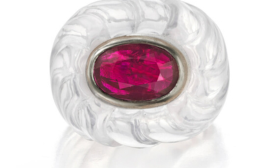 Suzanne Belperron, Ruby and Rose Quartz Ring
