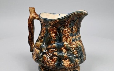 Swan Hill Pottery (Coxon) Flint Enamel Jug, C.1853