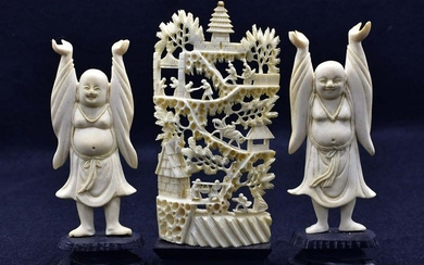 THREE CHINESE CARVINGS