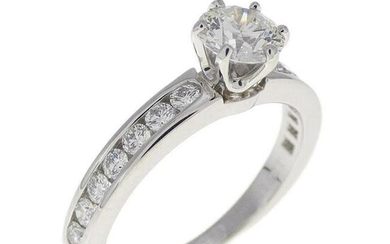 TIFFANY Solitaire Channel Setting Ring 0.36CT I VVS1 3EXT