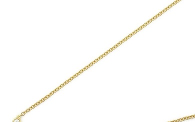 TIFFANY&CO Fleur-de-Lys Keybar Necklace Necklace Clear K18 (Yellow Gold) Clear