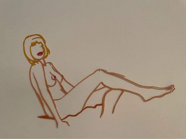TOM WESSELMANN, "Steel Drawing Edition/Monica Sitting. One leg on the other"