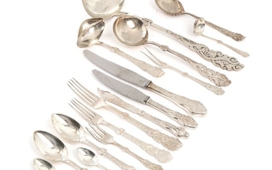 “Tang”. Danish 20th century silver cutlery. Manufactured by Guldsmed Surel a.o. Weight excl. parts with steel app. 2262 gr. (76)