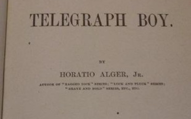 Telegraph Boy-Horatio Alger-1879-1st ed-Tattered Tom