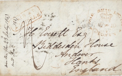 The Toulmin Packet Service Australia to U.K. Voyage 20 1847 (23 July) entire letter, headed “Ol...