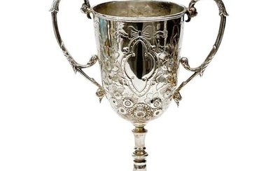 Thomas Woolley Birmingham English Silver Plate Goblet Cup, circa 1890