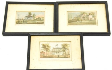 Three Antique 19th C Prints by Major & Knapp