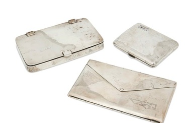 Three Mexican silver pocket cases