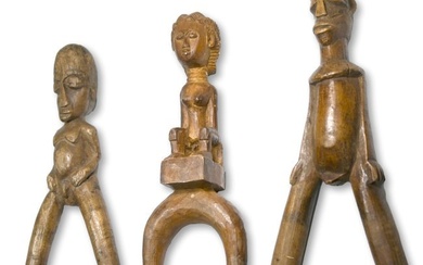 Three Old West African Slingshots Ex Gould Collection