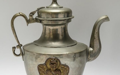 Tibetan Metal Teapot w Buddha Motif