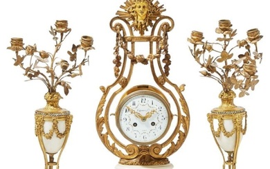 Tiffany Co, French Louis XVI, Clock Set Garniture