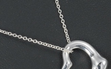 Tiffany Open Heart Necklace 16mm Current Design Silver 925 TIFFANY&Co. Women's