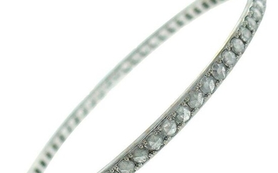 Tiffany & Co. Diamond White Gold Bangle Bracelet