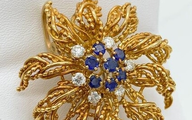 Tiffany & Co. Sapphire And Diamond Brooch