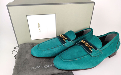 Tom Ford emerald green pony hair shoe