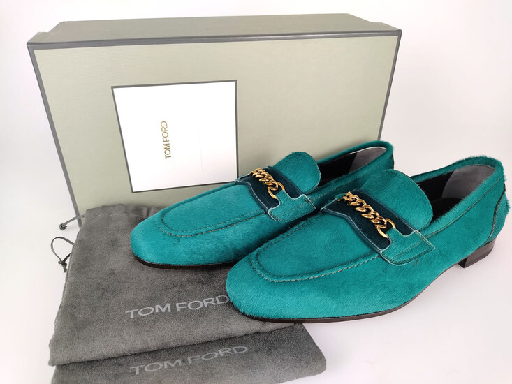Tom Ford emerald green pony hair shoe
