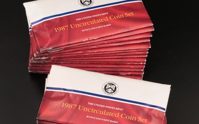Twenty-Four 1987 U.S. Mint Uncirculated Coin Sets