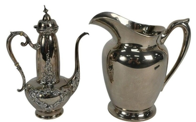 Two-Piece Sterling Silver Pitcher and Teapot, pitcher