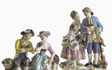Two groups of lovers - Meissen