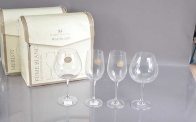 Two pairs of Waterford Crystal 'Robert Mondavi' specialist wine glasses