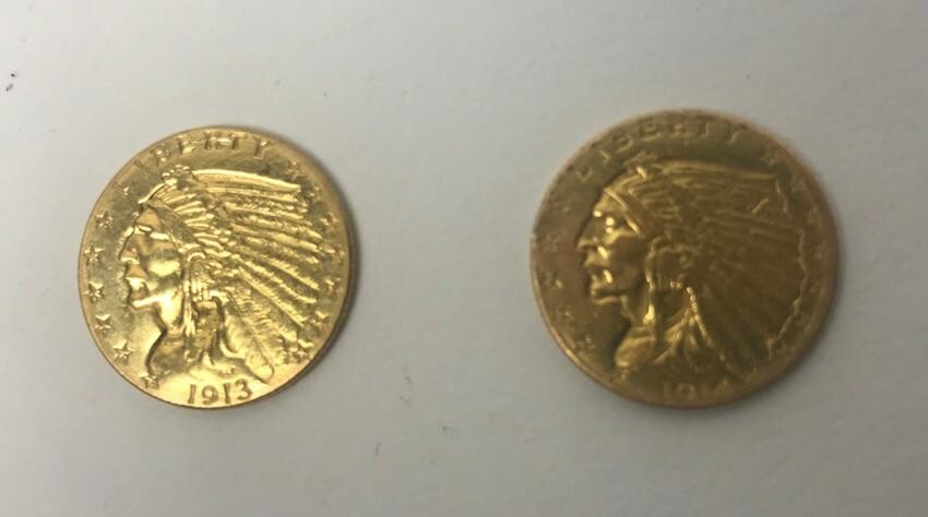 US Two and a Half Dollar Gold Coins